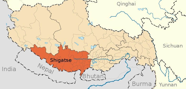 map of bhutan and nepal. Shigatse Maps