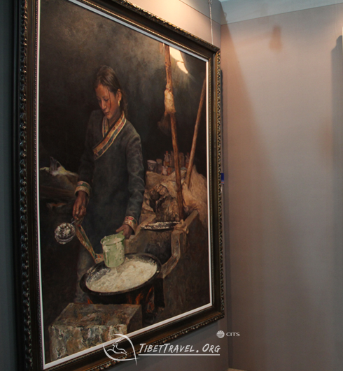 the prize in ＂Beauty of Tibet＂ painting exhibition