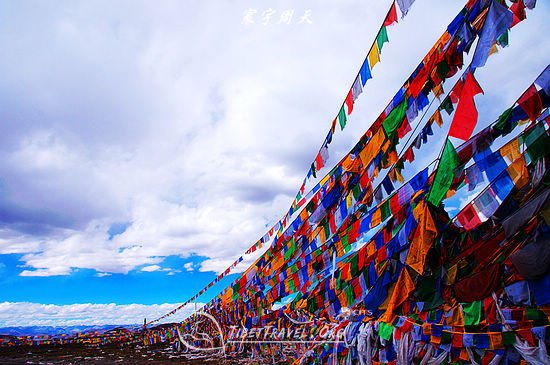 Tibetan coloured flags