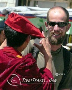 a Tibetan was talking to a foreigner