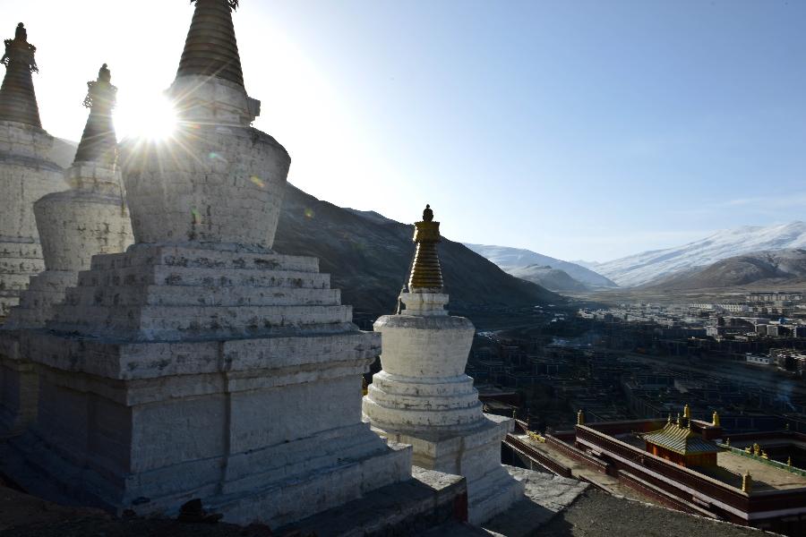  the scenery of Sakya Monastery.