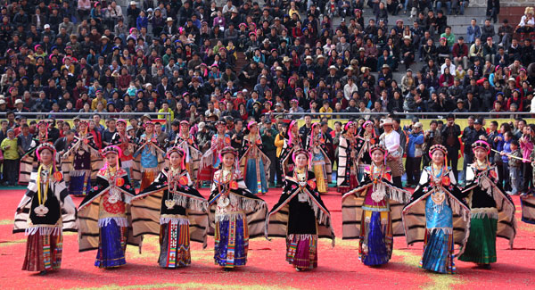 Gyarong Tibetan folk customs in Garze Tibetan Autonomous Prefecture in Sichuan Province.