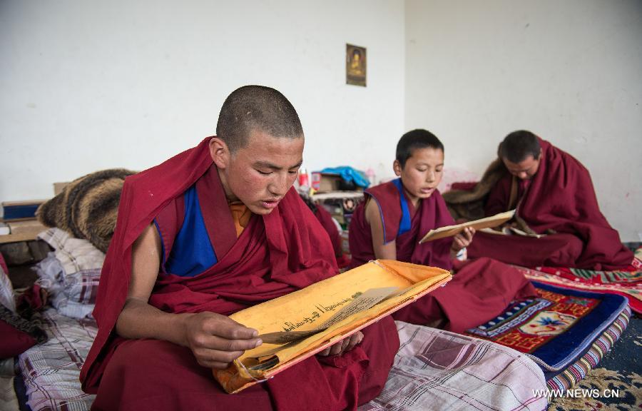 monks read scriptures