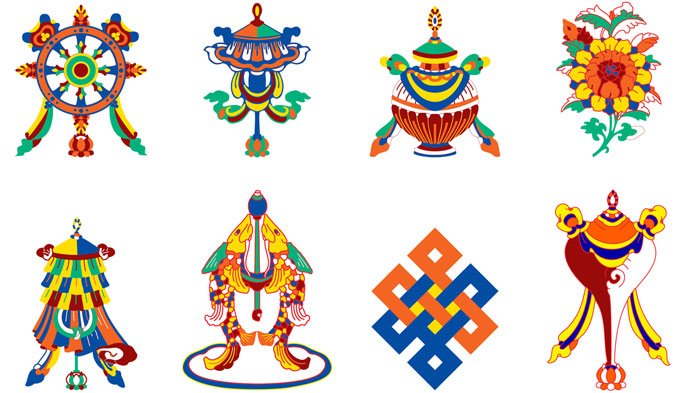  8 Auspicious Symbols of Tibetan Buddhism 