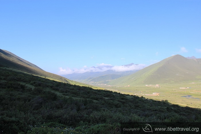 far view of mountains