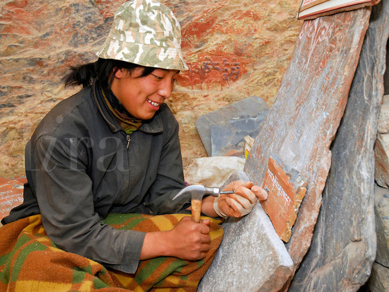 Most stone carvings are handcrafted