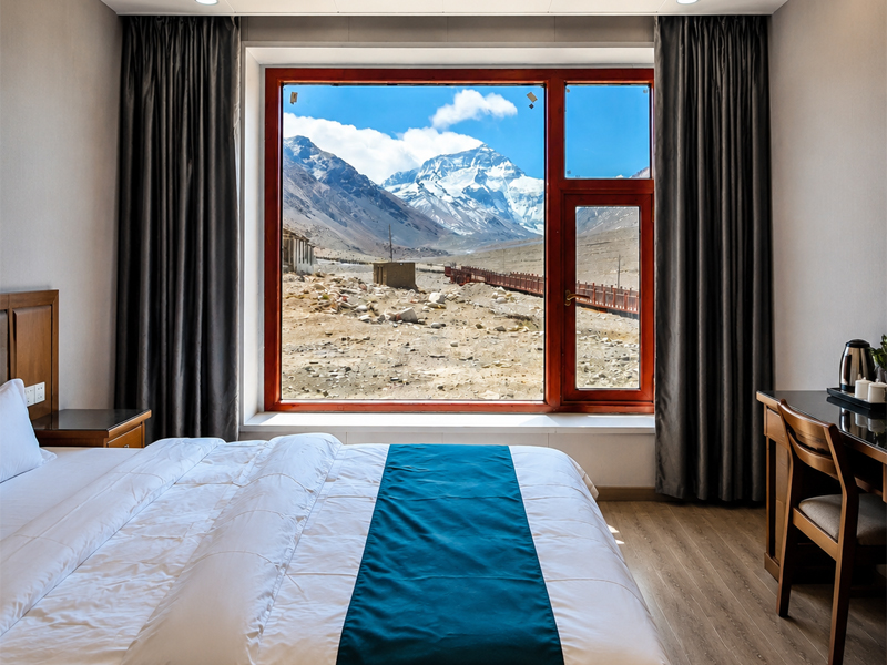 Upgraded Rongbuk Hotel accommodation at Everest Base Camp Comfortable Stay at Renovated Rongbuk Hotel