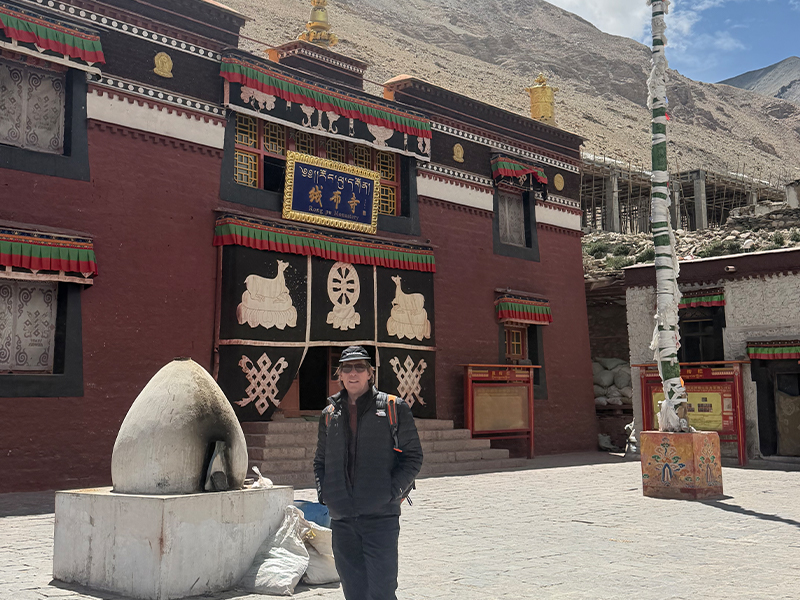 Visit Rongbuk Monastery Traveler visiting Rongbuk Monastery
