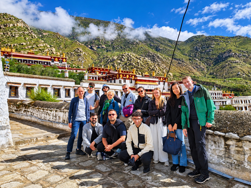 Visit a Tibetan Monastery Travelers Visiting a Monastery in Tibet