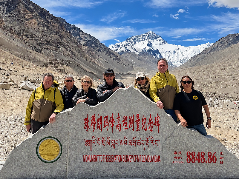 Visit Tibet Everest Base Camp Travelers Visiting Everest Base Camp in Tibet