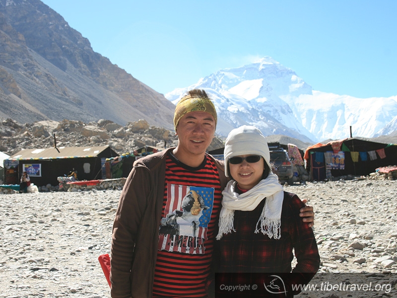 My guest and I -Our Senior Tour Guide - Lotse  (Lobsang Tsering)