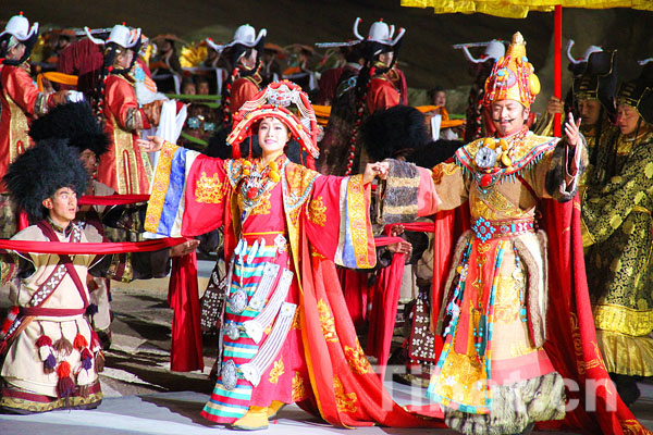 The grand live-action drama "Princess Wencheng" was restaged in Lhasa