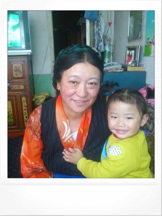 My Mother and My older daughter -Our Senior Tour Guide - Lotse  (Lobsang Tsering)